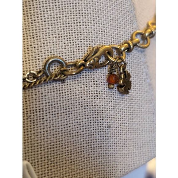 Lucky Brand Four Ring Charm Double Two Toned Chain Necklace - Picture 3 of 10